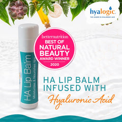 Creamy Hyalogic HA Lip Balm texture close-up shows moisture.