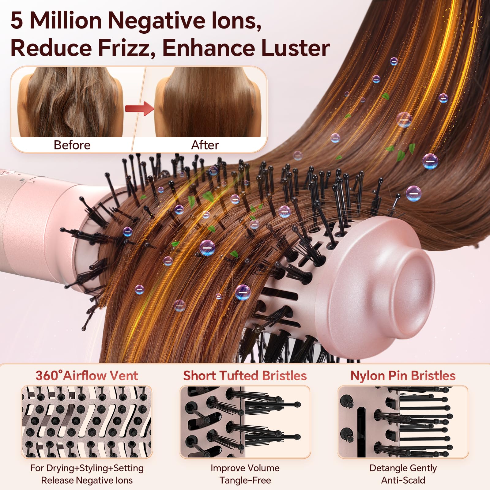 HydraStyl 110000rpm motor speeds drying for quicker morning routines