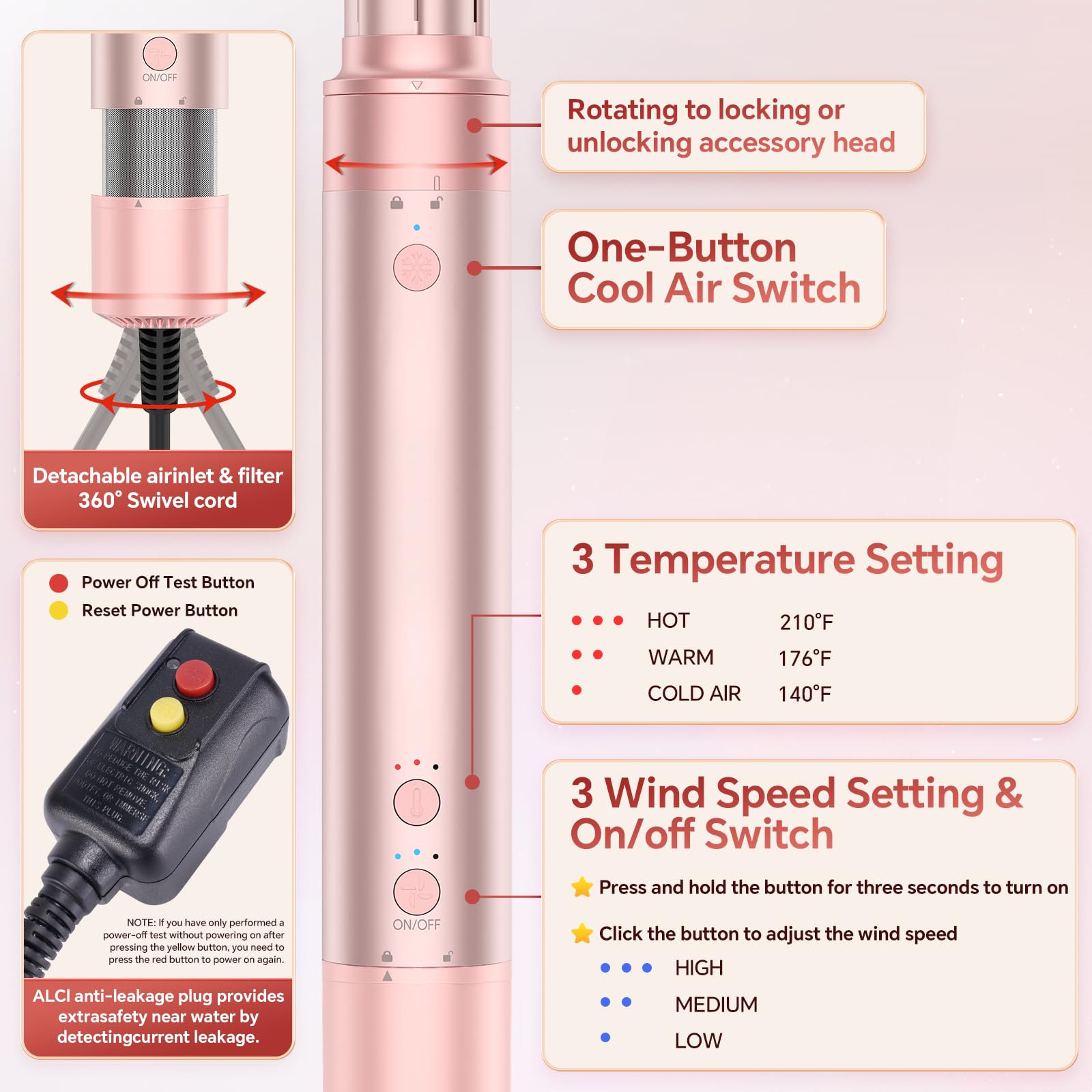 HydraStyl negative ion technology reduces frizz and static