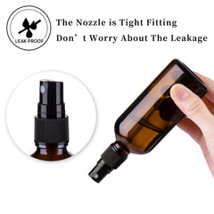 Hydior six-pack glass spray bottles compact storage ideal for travel and refillable use