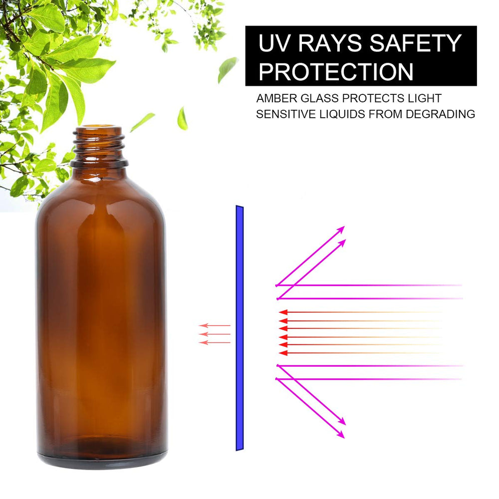 Hydior UV-protected amber glass guards light-sensitive liquids during storage