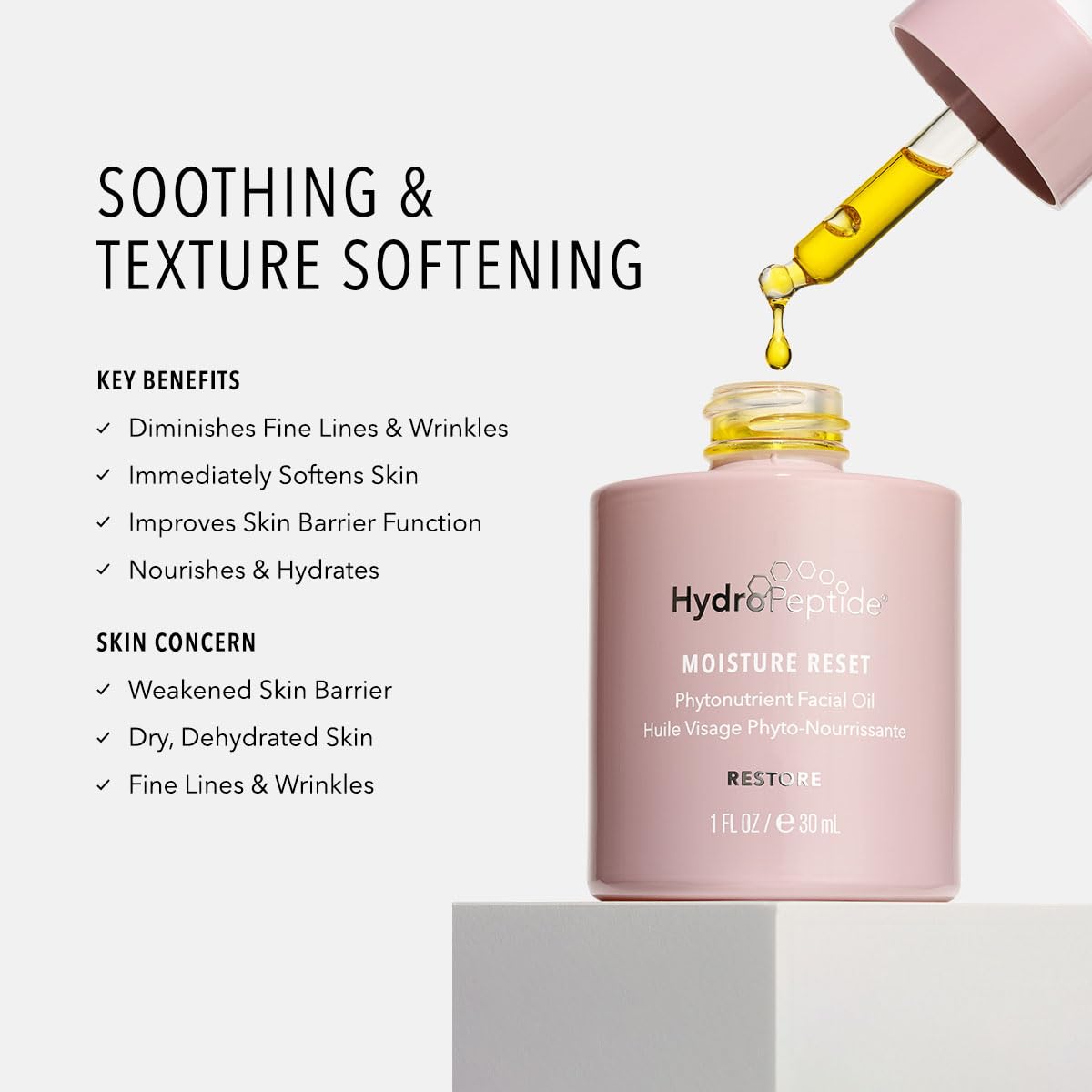 HydroPeptide avocado and lavender oil illustrate soothing daytime use
