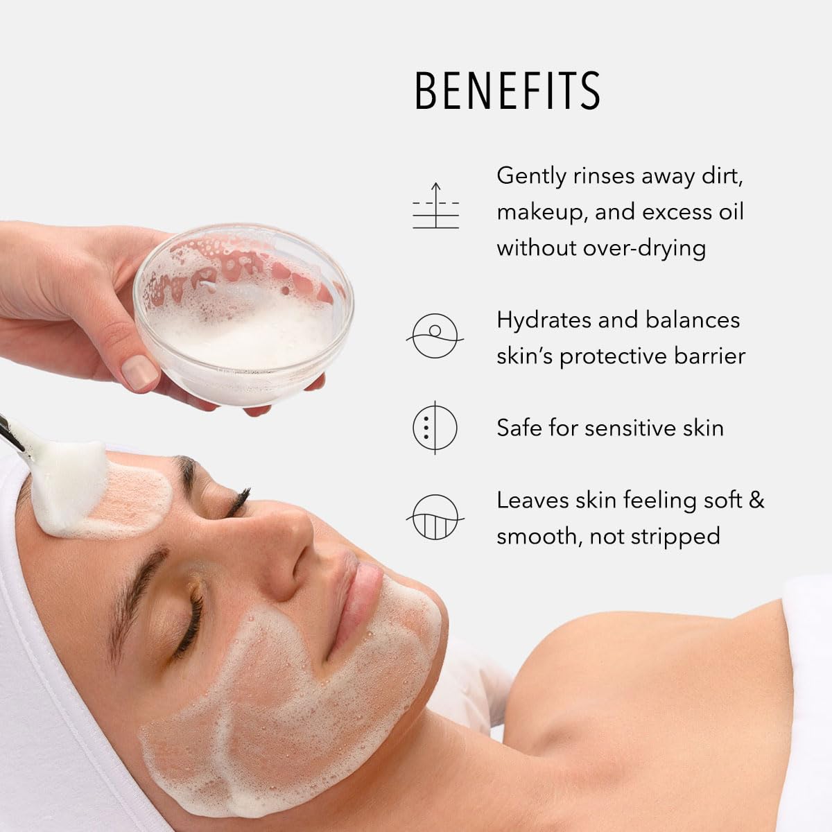 HydroPeptide Cleansing Gel with moisturizing peptides hydrates during wash.