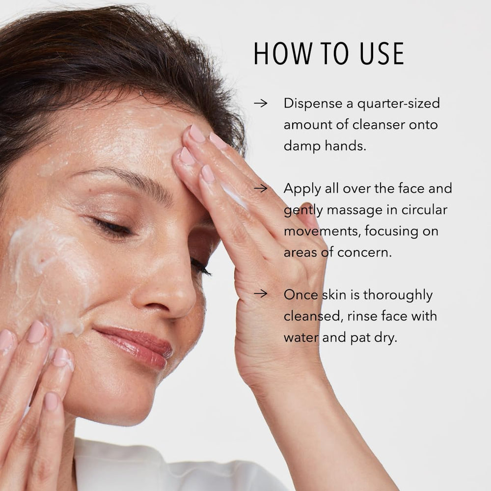 HydroPeptide Exfoliating Cleanser closeup of peptides and botanicals for skin-supportive care.