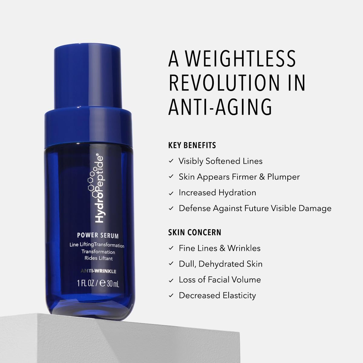 HydroPeptide Power Serum dropper dispensing product for precise application