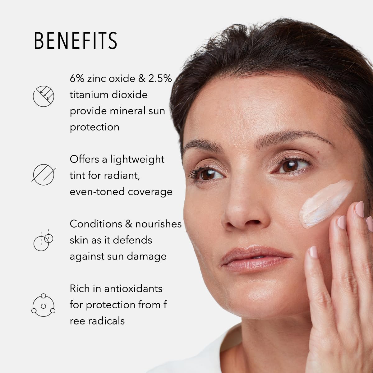 HydroPeptide Solar Defense application closeup reveals creamy texture and blendable coverage