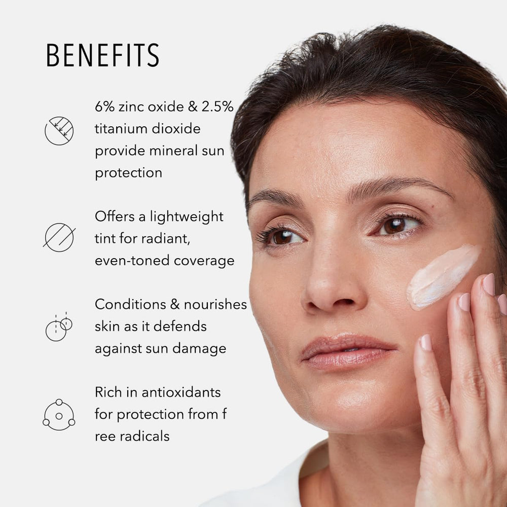 HydroPeptide Solar Defense application closeup reveals creamy texture and blendable coverage
