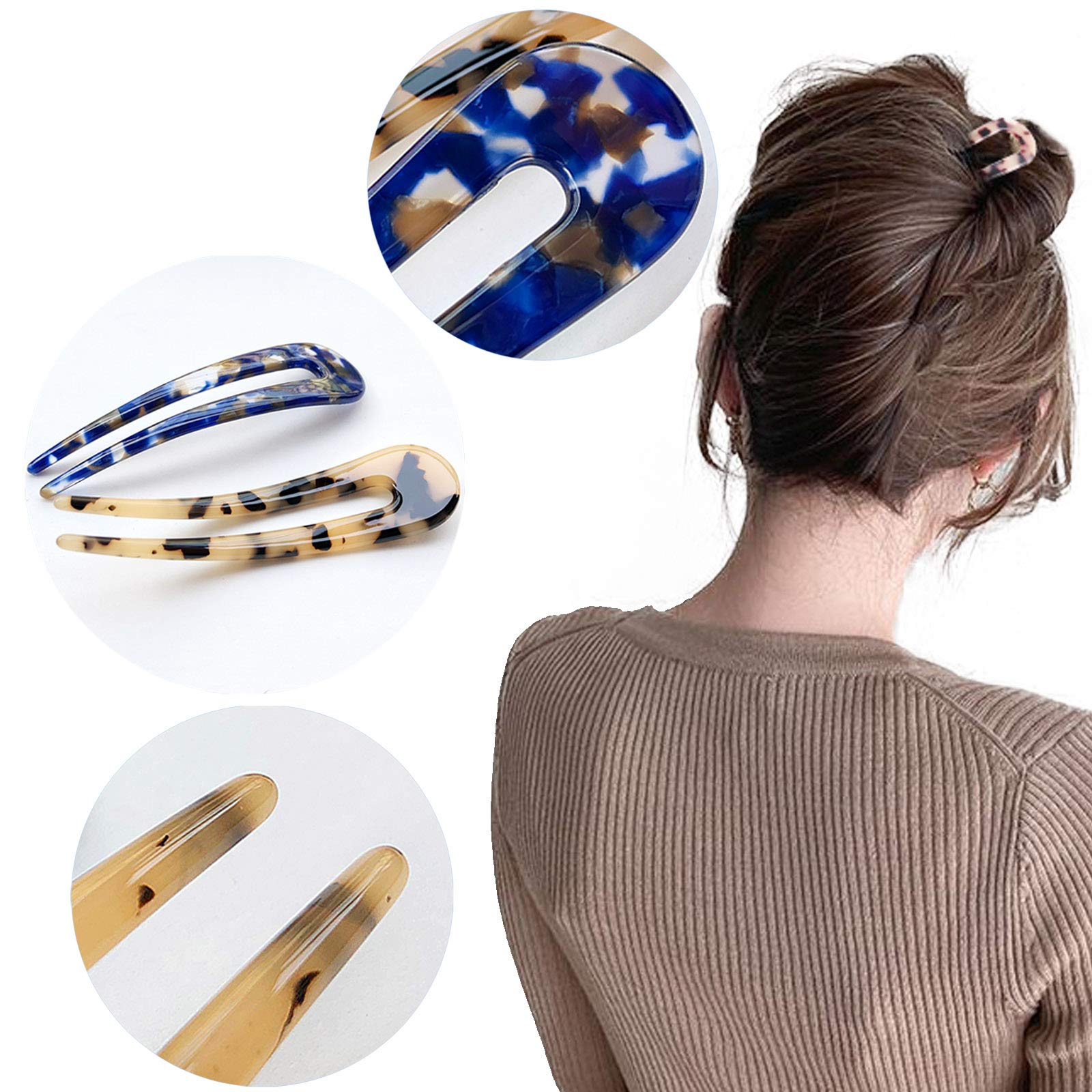 HYFEEL 4-3 inch hair pin long length supports versatile buns and chignons.