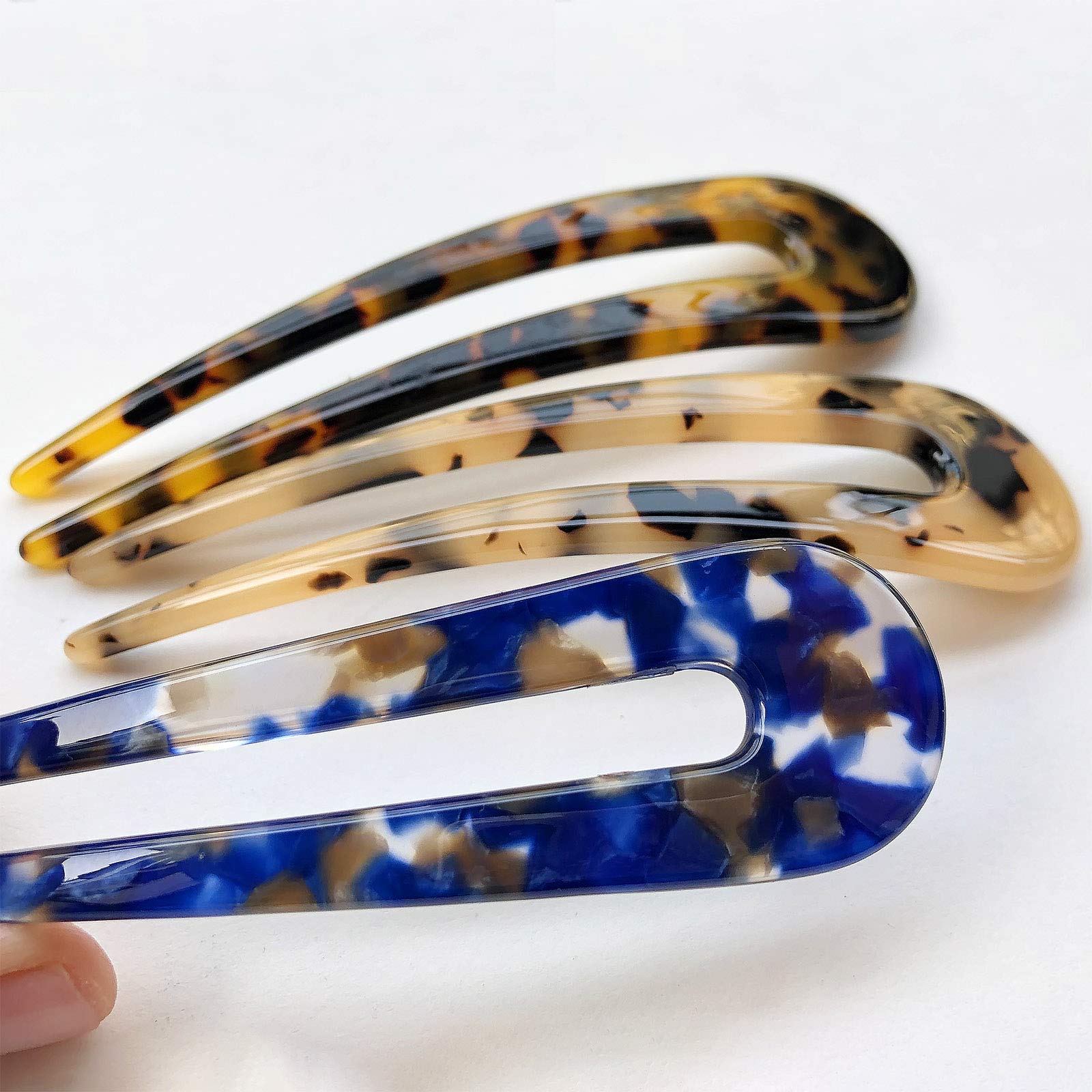 HYFEEL cellulose acetate hair stick with glossy finish enhances vintage-inspired updos.