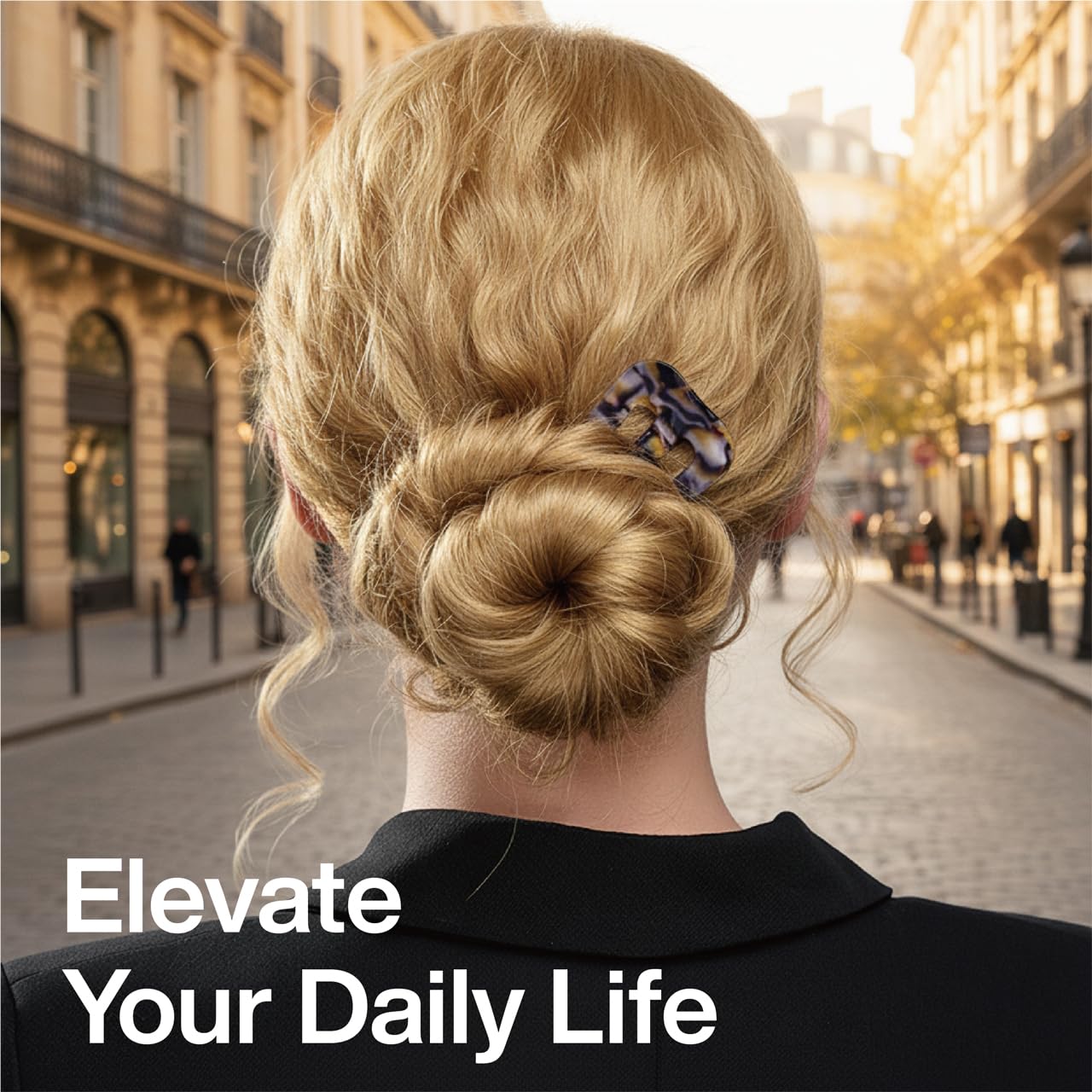 HYFEEL French twist hair pin usage demonstrates easy updo and chic chignon