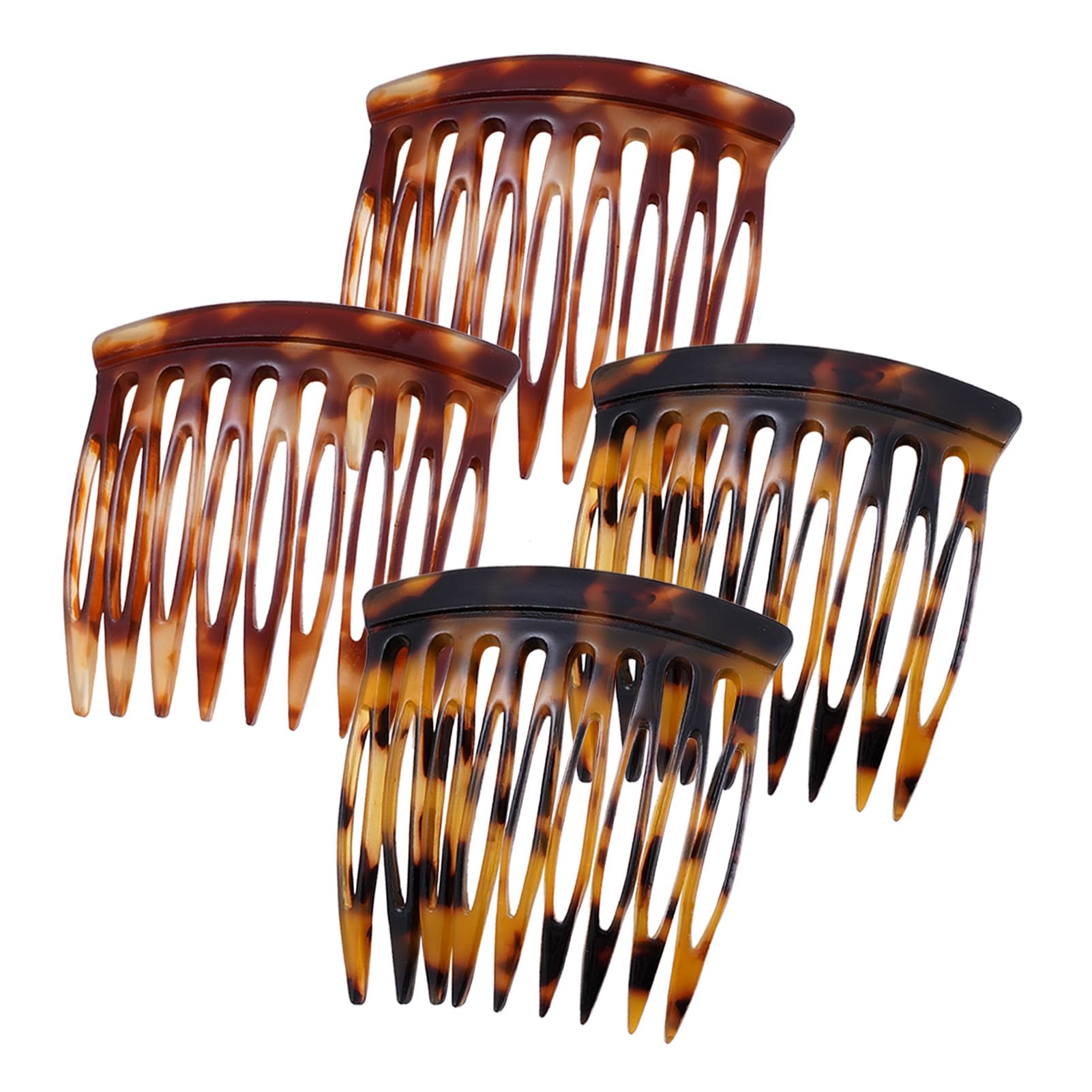 HYFEEL hair side comb tortoise packaging highlights durable cellulose acetate for lasting style.
