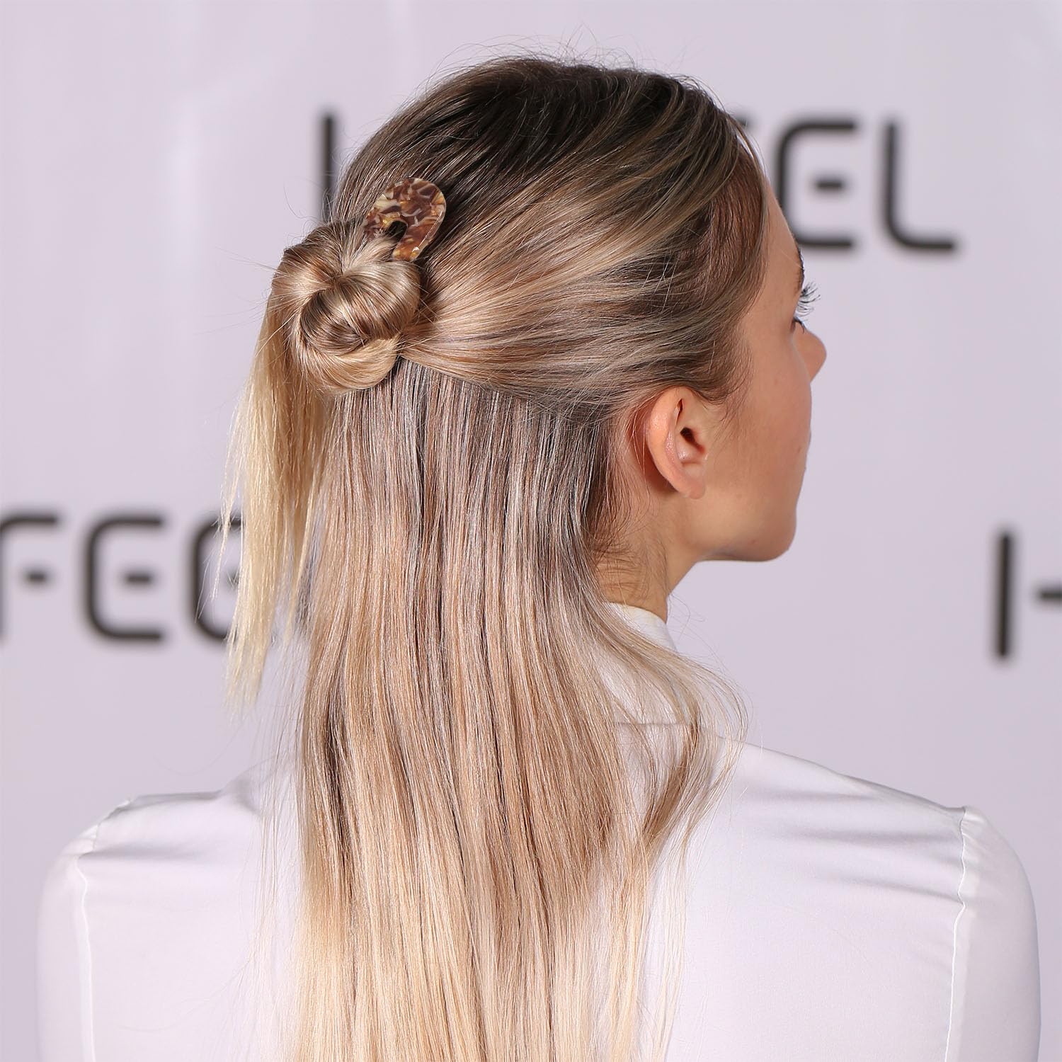HYFEEL U-shape chignon pins secure hair gently with a comfortable hold.
