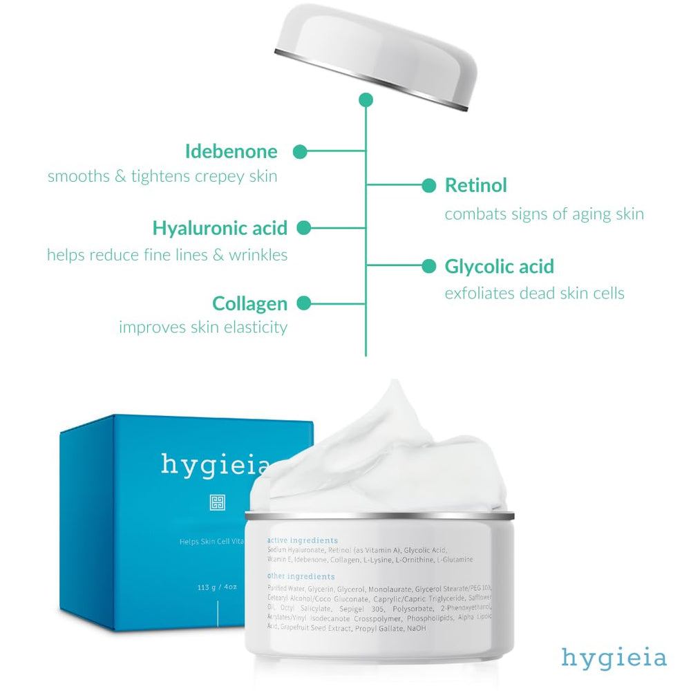 Hygieia plus cream being applied on arm to illustrate daily crepey skin routine