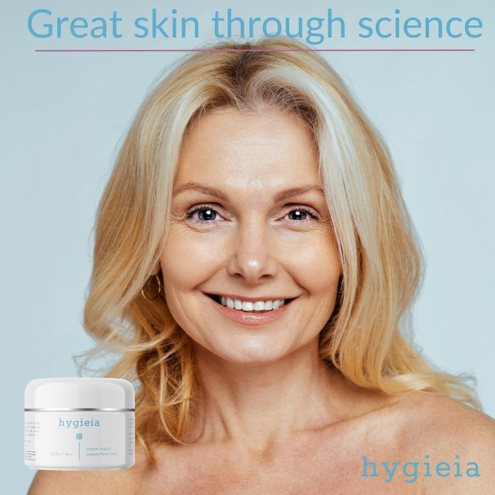 Hygieia plus skin firming routine application on neck and arms for firmer appearance