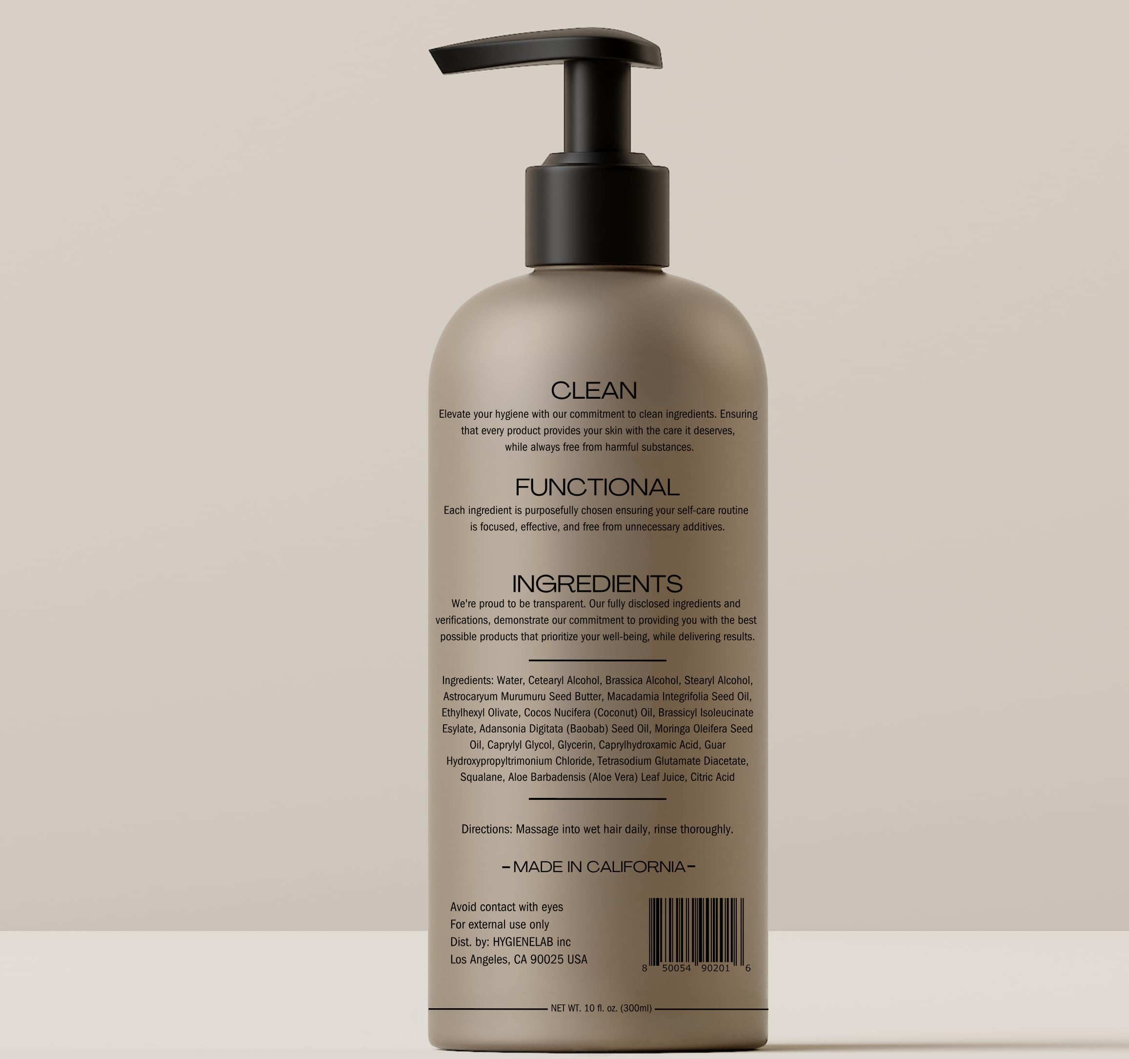 HygieneLab Conditioner for Men aloe vera smoothing—soothing scalp and lasting moisture.