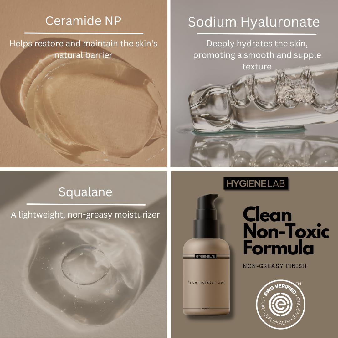 HygieneLab Face Moisturizer ceramides barrier-boost helps skin resilience.
