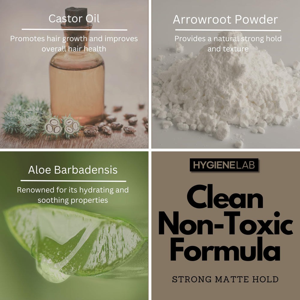 HygieneLab Hair Gel made-in-california label communicates quality and origin