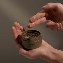 HygieneLab Hair Gel sandalwood-scent captures subtle fragrance during styling