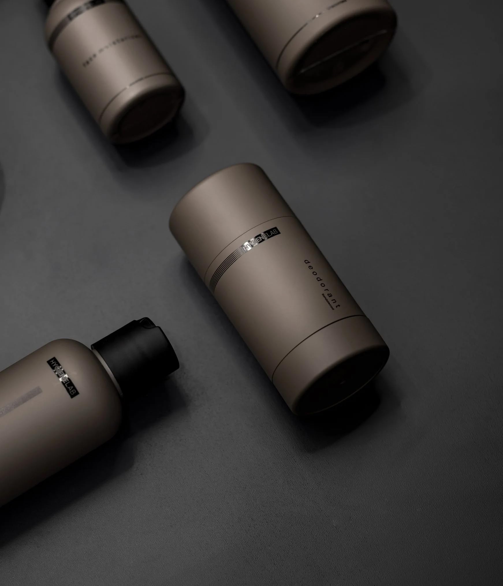 HygieneLab earthy sandalwood shot evokes natural, masculine scent.