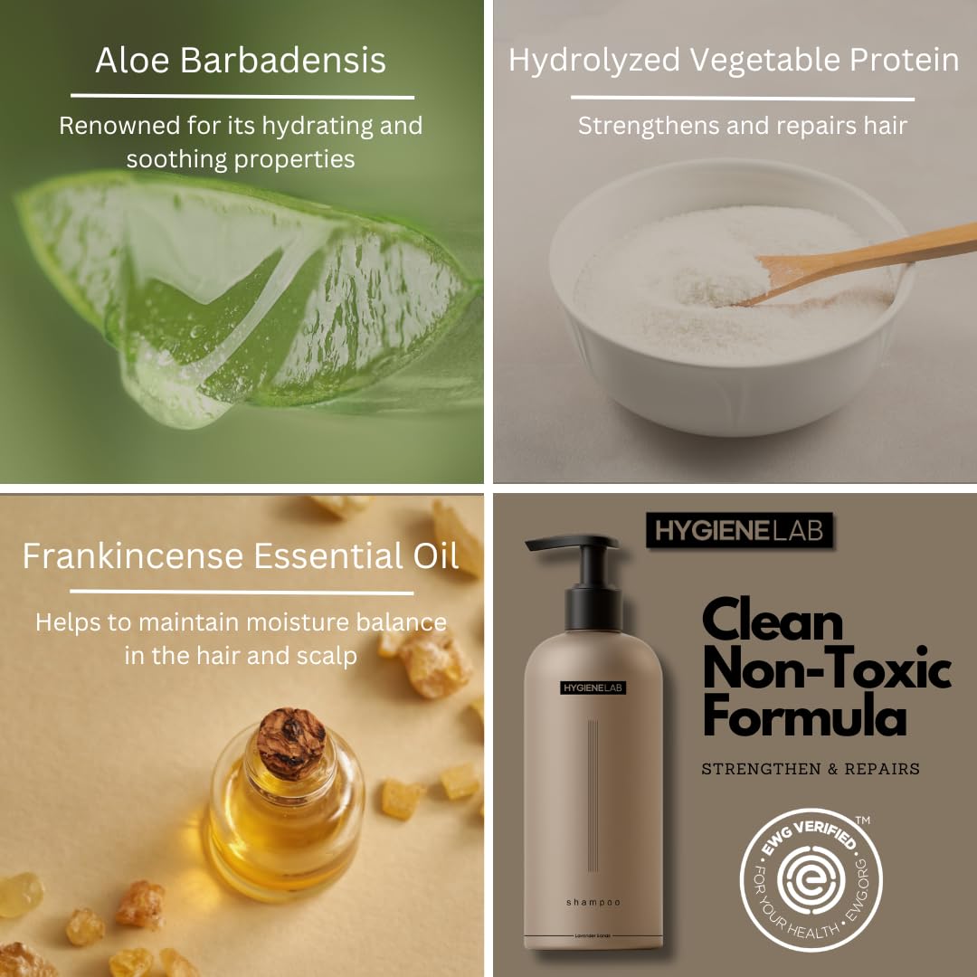 HygieneLab Mens Shampoo Aloe Vera juice — extra hydration for hair.