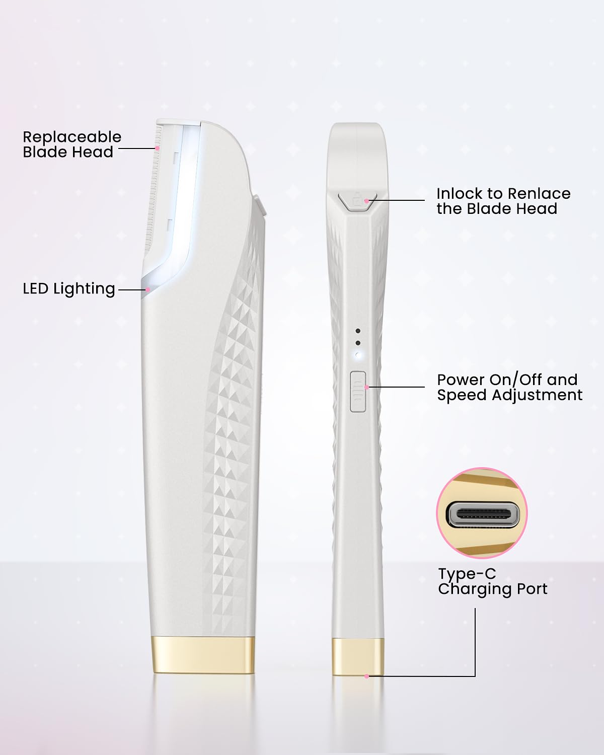 Hyhail Dermaplane Razor travel-ready packaging highlights portability.