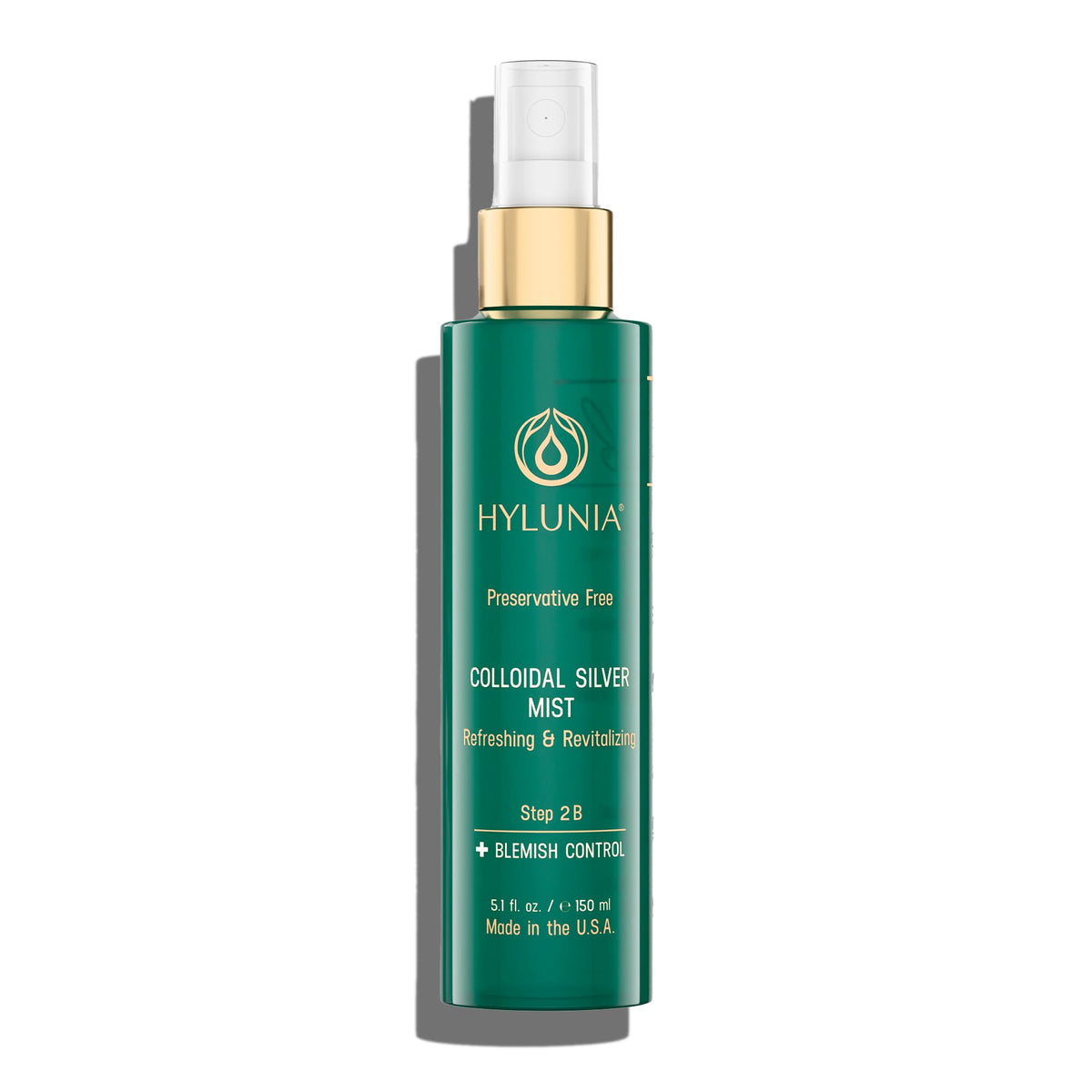Hylunia Colloidal Silver Mist Toner bottle-front view for daily hydration and calm skin.