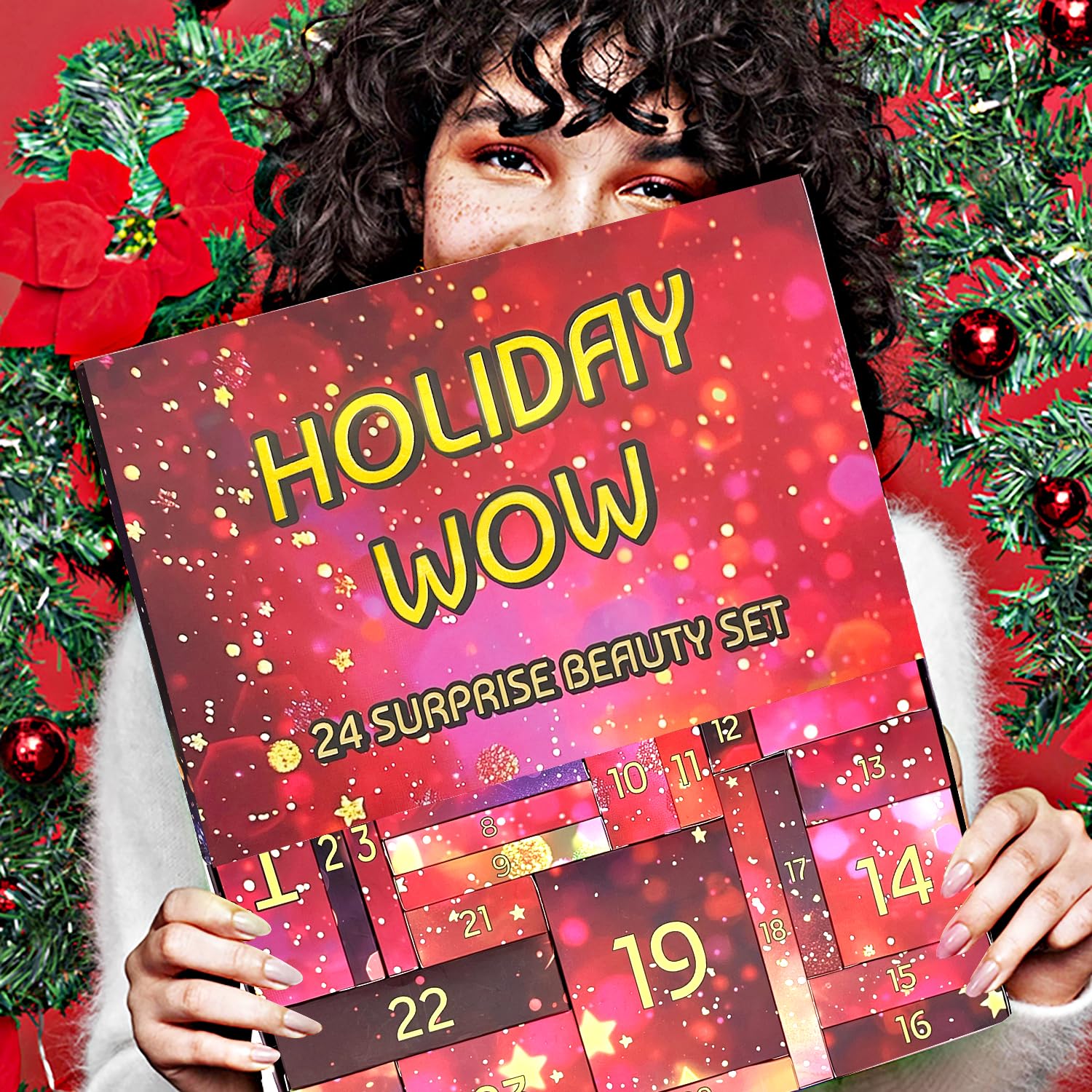 Hywestger Makeup Advent Calendar 2025 — box 1 offers teen-friendly makeup for festive party prep.