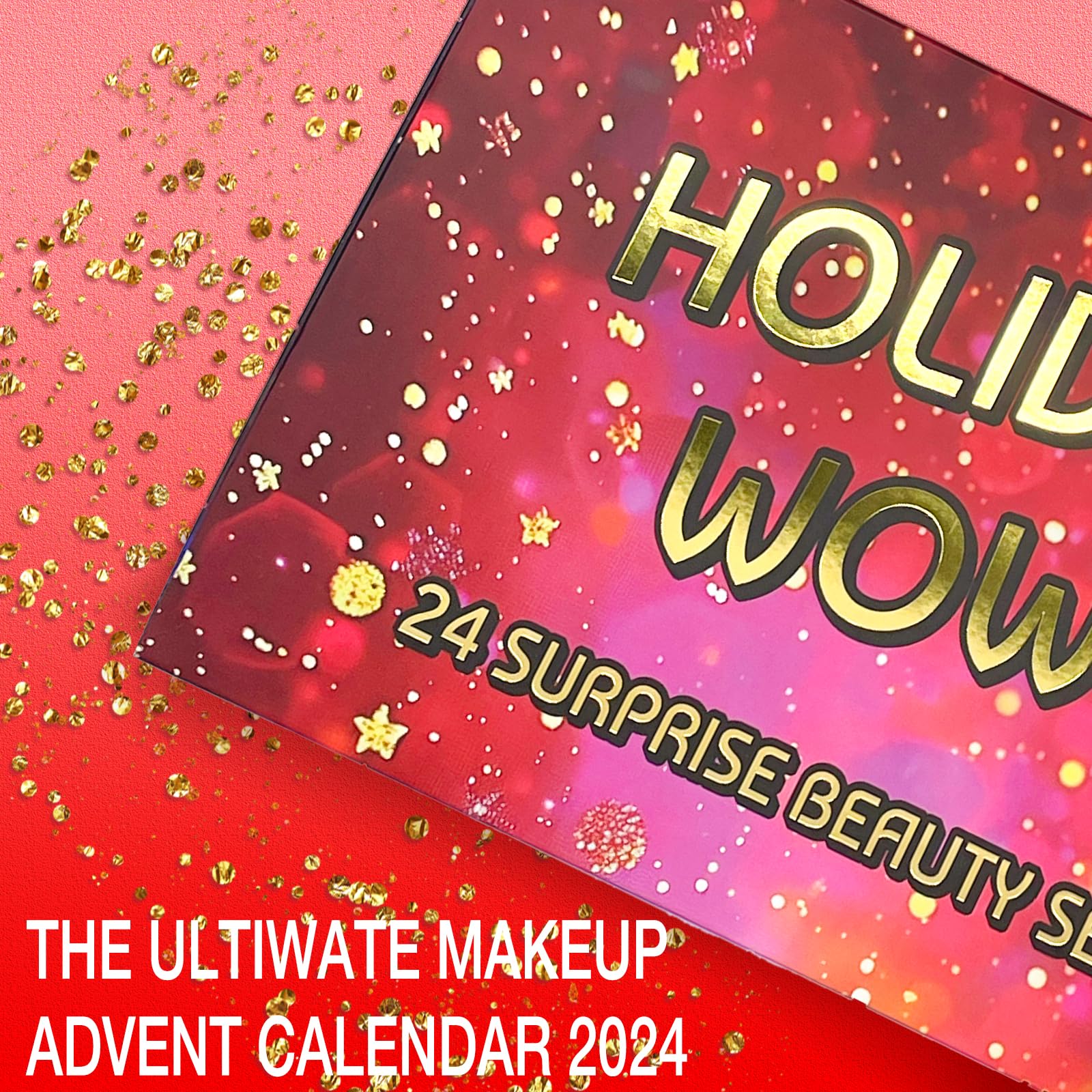 Hywestger Makeup Advent Calendar 2025 — box 2 reveals glittery eyeshadows for holiday sparkle.