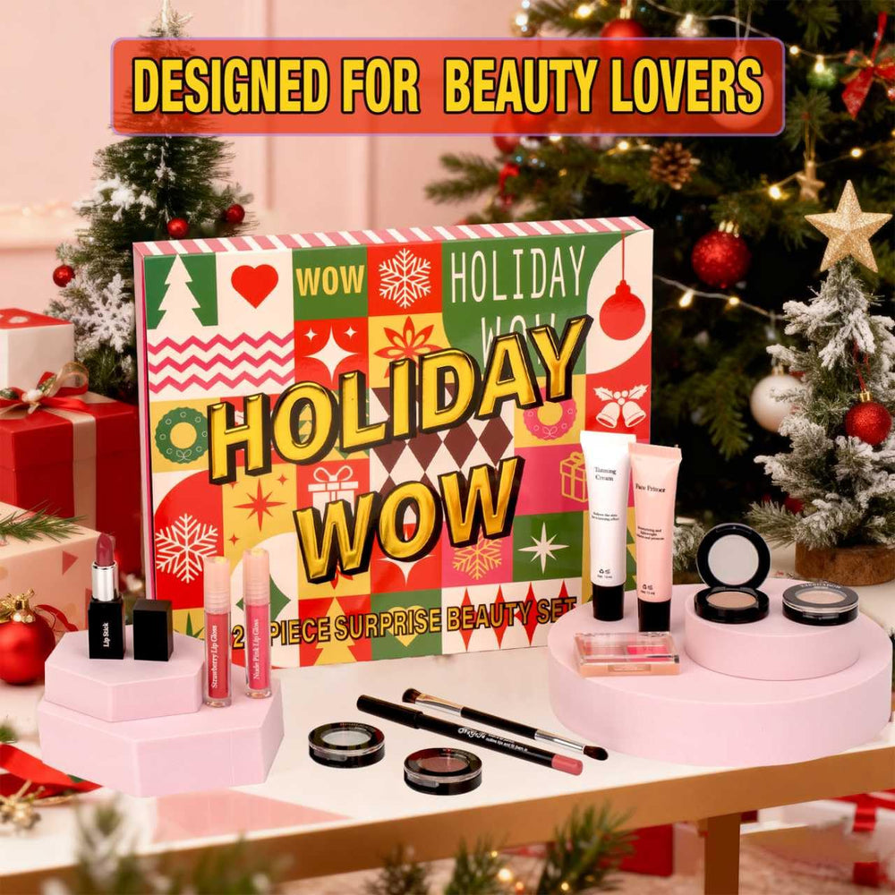 Hywestger makeup advent calendar 2025 box-open reveal of unopened daily surprises