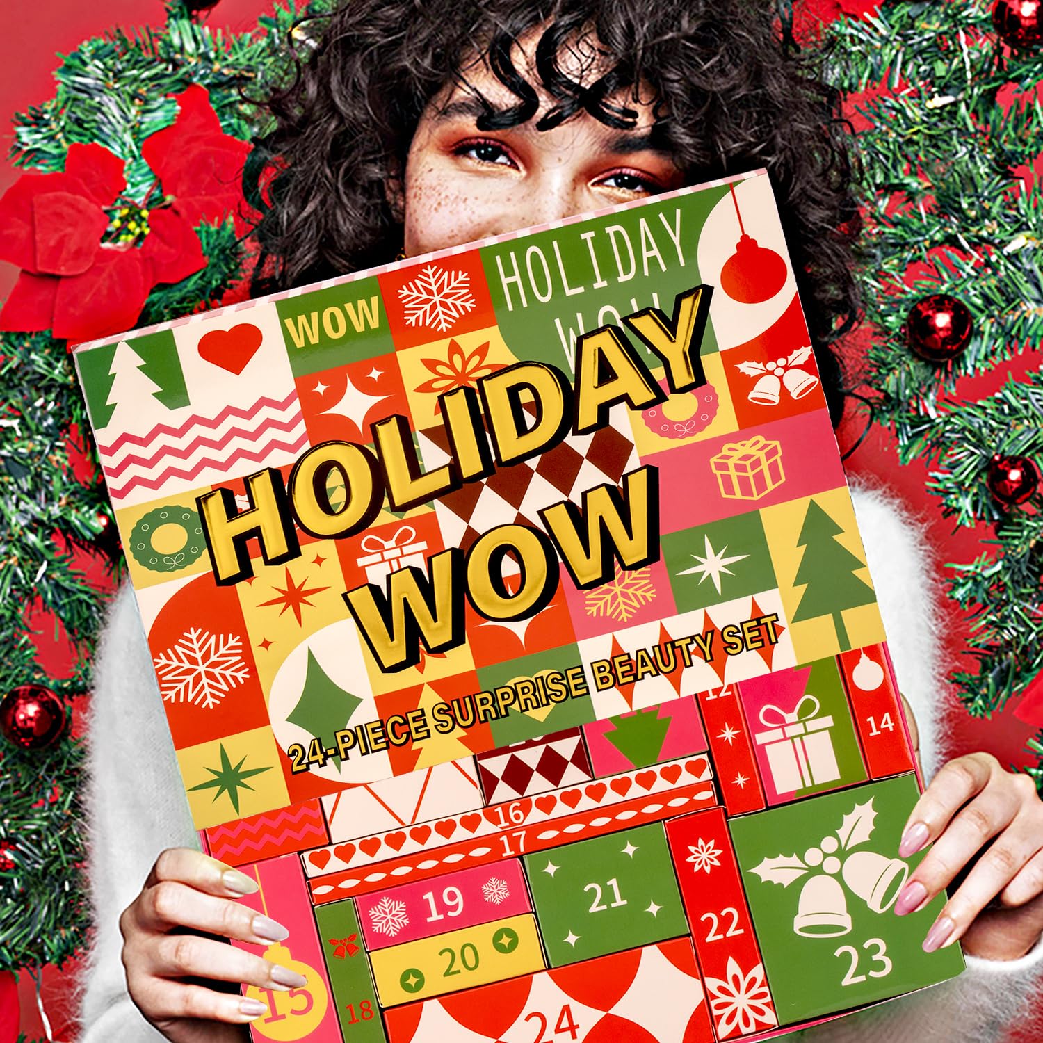 Hywestger makeup advent calendar 2025 hair accessories for playful holiday looks