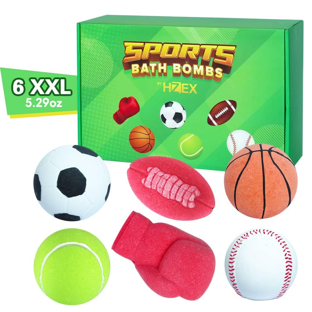 HZEX basketball-design bath bomb delivering relaxing fizz after workouts
