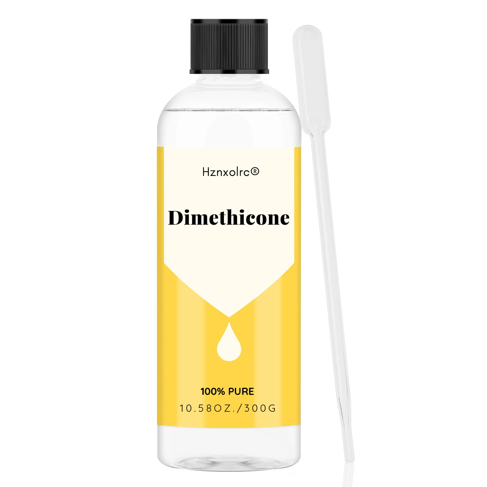 Hznxolrc dimethicone bottle pour demonstrates barrier moisture for skin.