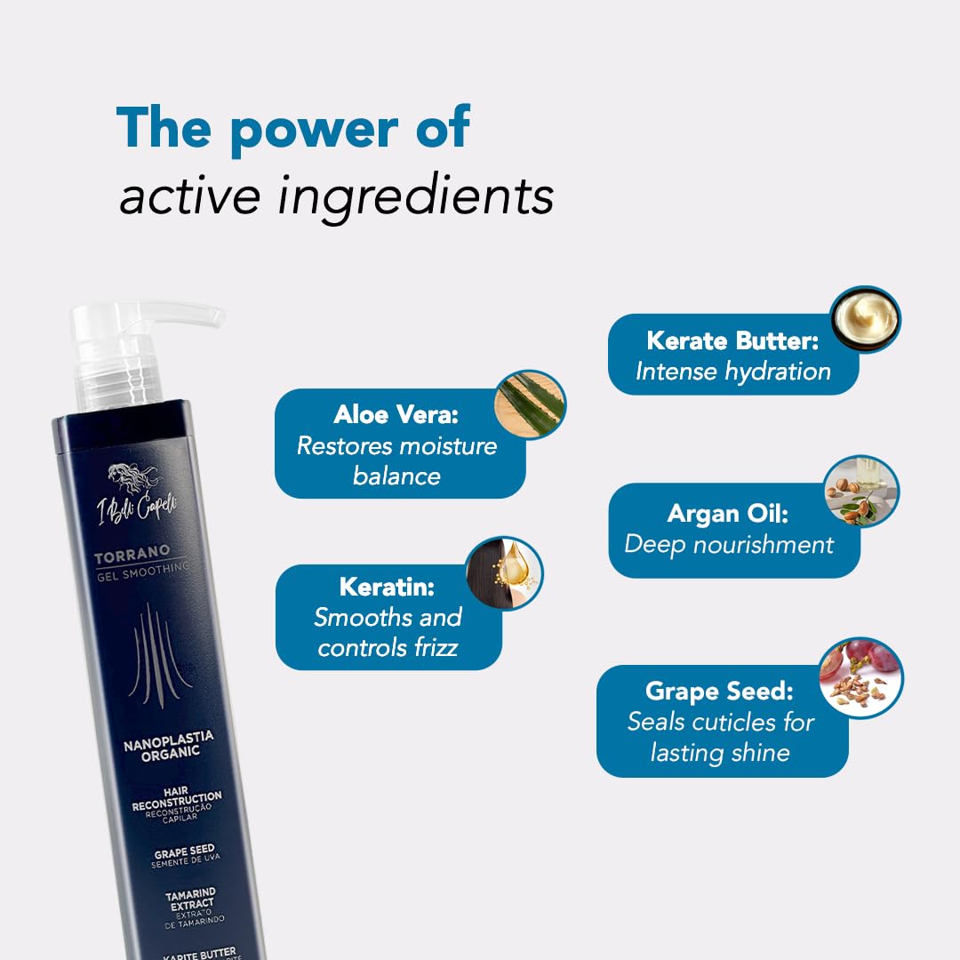 I Belli Capelli Torrano sealant action protects cuticles and boosts moisture retention.