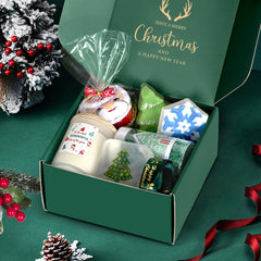iAOVUEBY soap bar Christmas-tree-snow offers festive lather for a pampering bath.