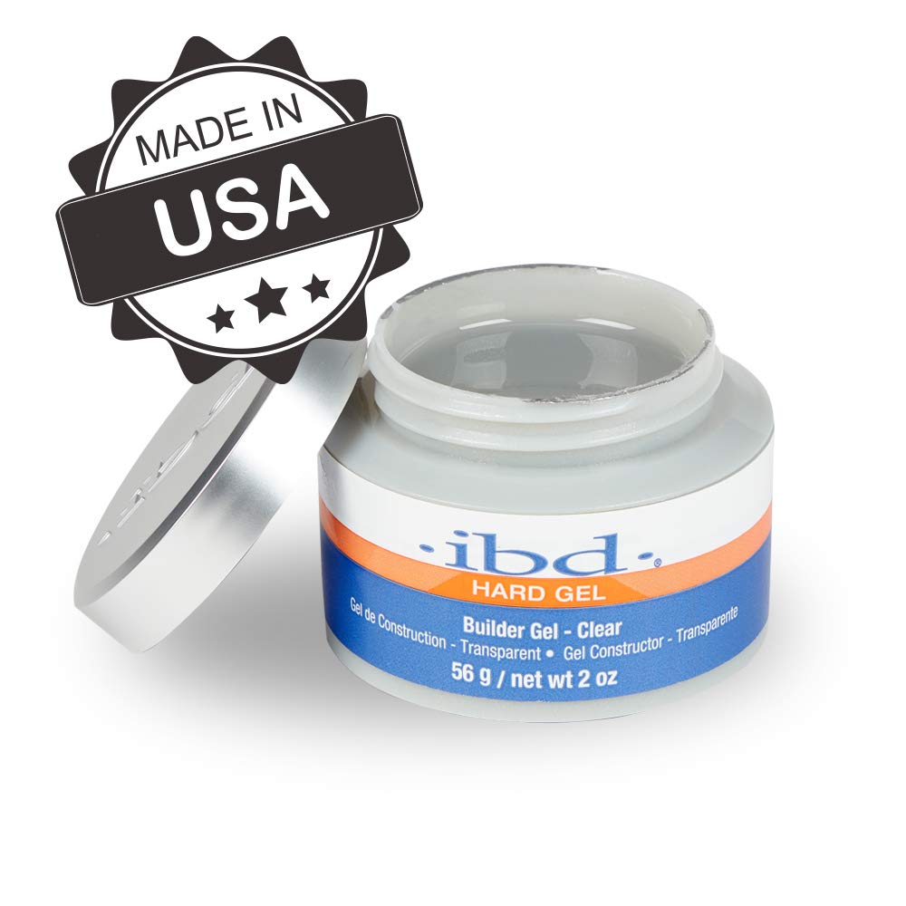 IBD hard gel close-up emphasizes durable shine and chip resistance.