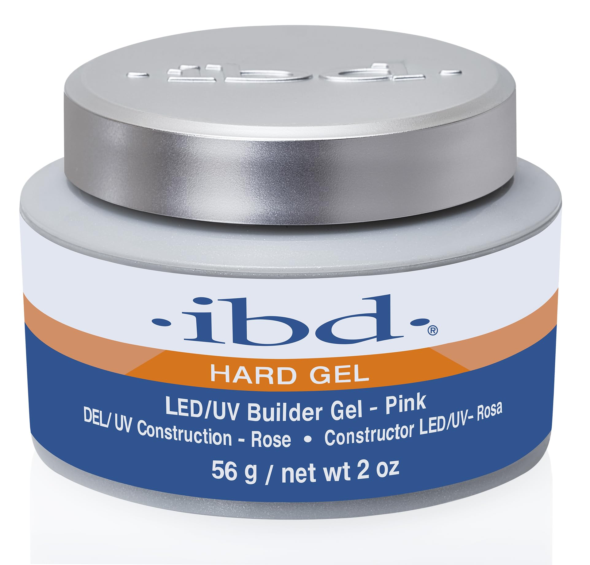 IBD LED/UV Gels Builder Pink 2 oz bottle for durable, glossy nail overlays and sculpting