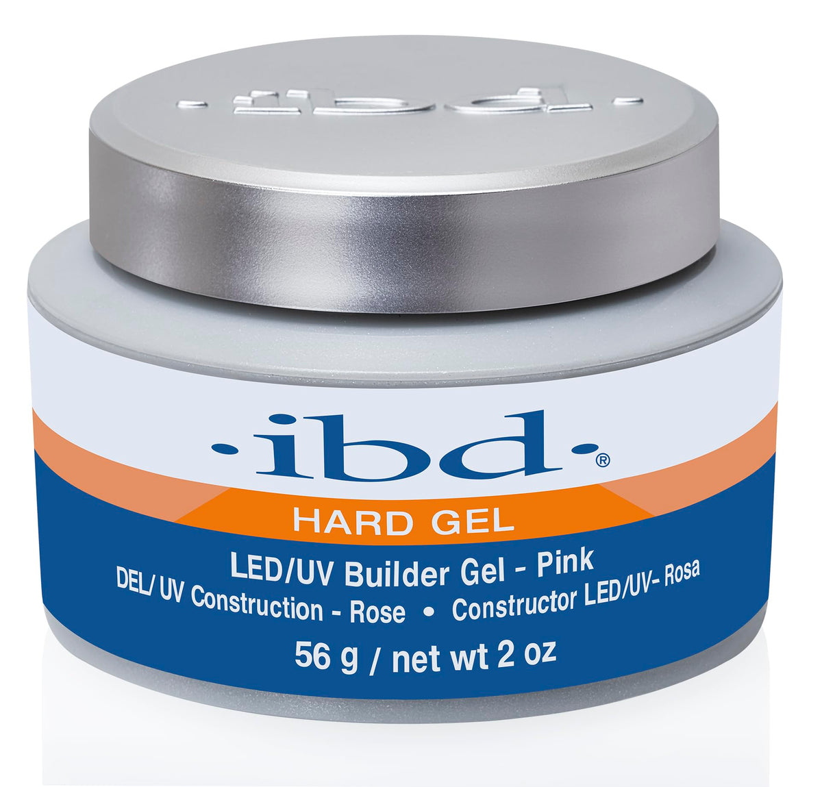 IBD LED/UV Gels Builder Pink 2 oz bottle for durable, glossy nail overlays and sculpting