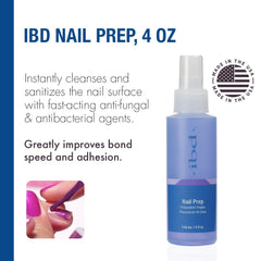 Closeup of nails drying to chalky white after IBD prep spray for manicure prep
