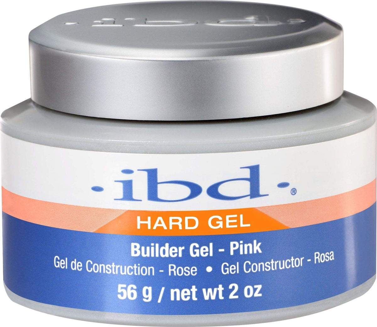 IBD pink builder gel bottle for durable extensions and natural-looking nails.