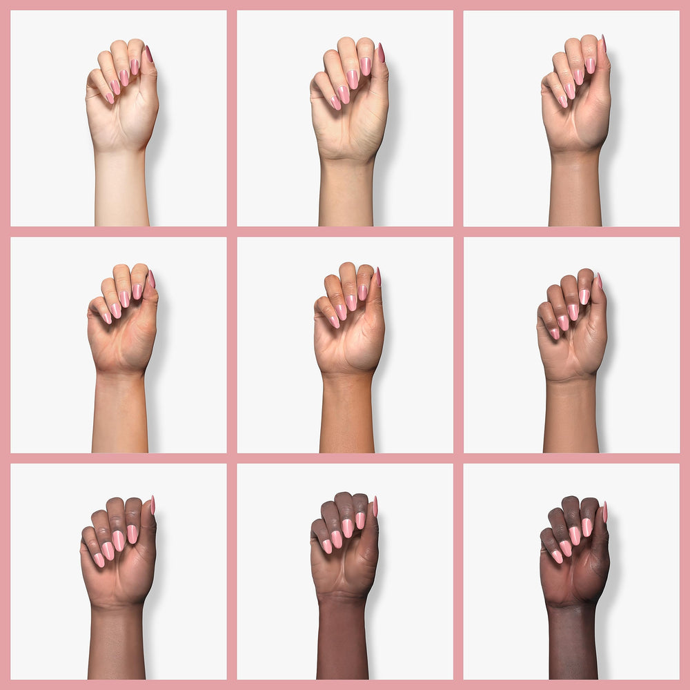 IBD pink builder gel being sculpted for precise overlays and nail art.