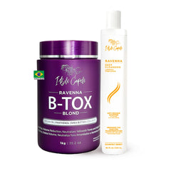 I Belli Capelli Ravenna Blond B-tox Kit packaging highlights premium blond care