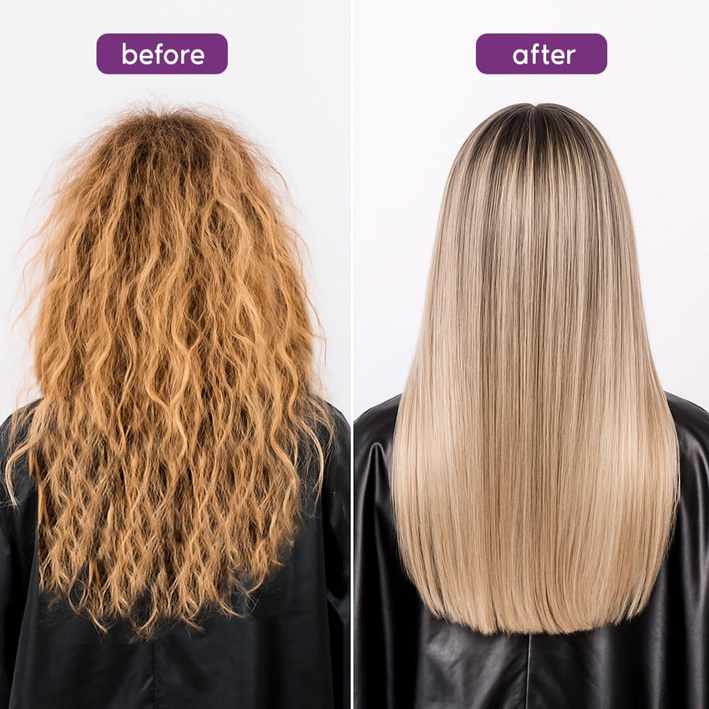 I Belli Capelli Ravenna treatment on hair reduces blonde brassiness.