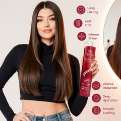 I Belli Capelli Ravenna hair prep image showing 80 percent dry before treatment.