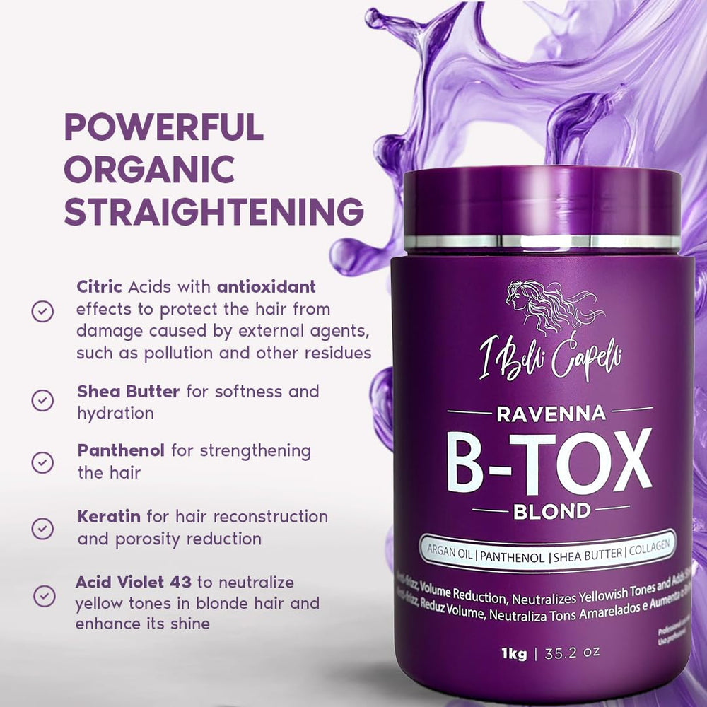 I Belli Capelli Ravenna formula with keratin and argan oil nourishes hair.