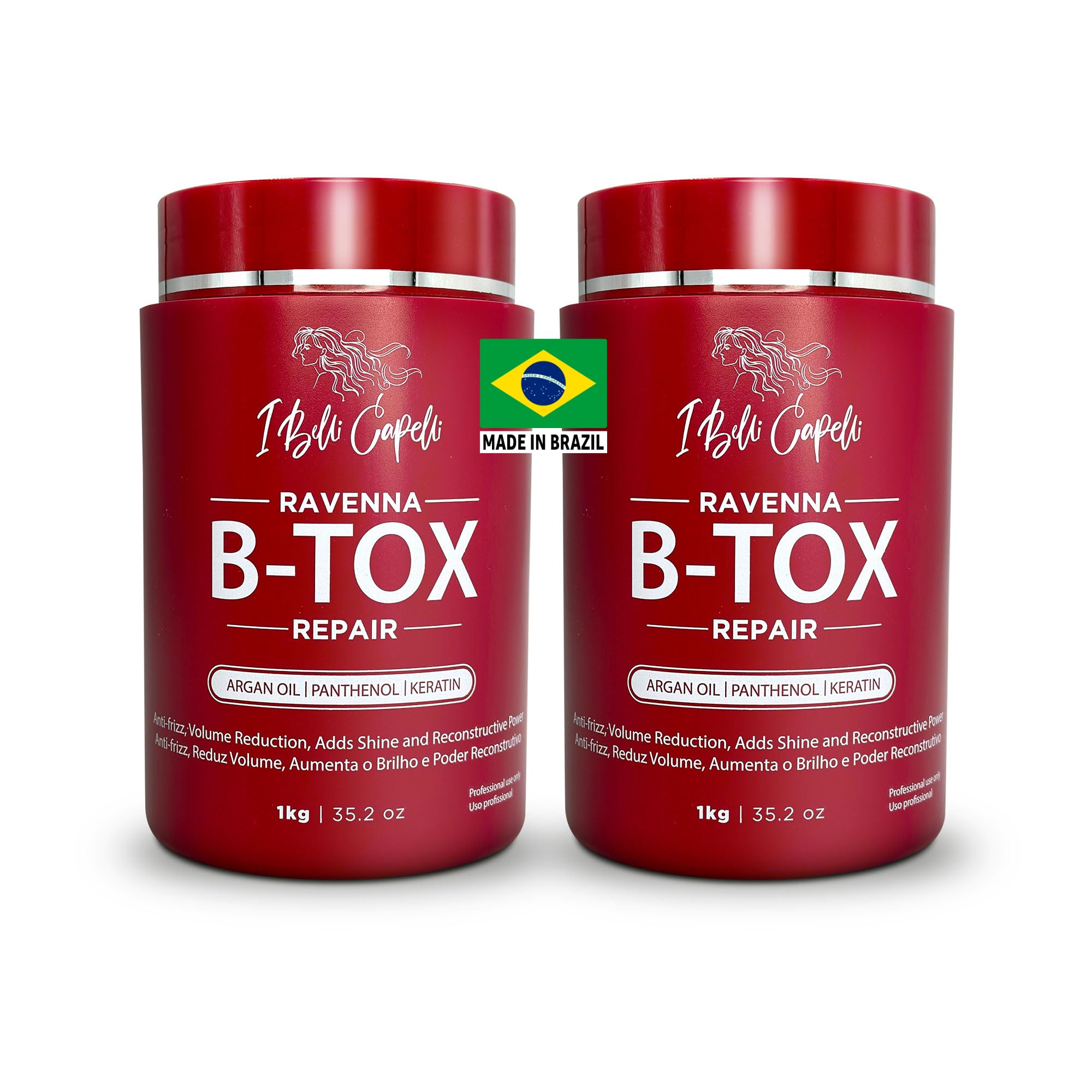 I Belli Capelli Ravenna Repair B-tox bottle delivers long-lasting frizz control.