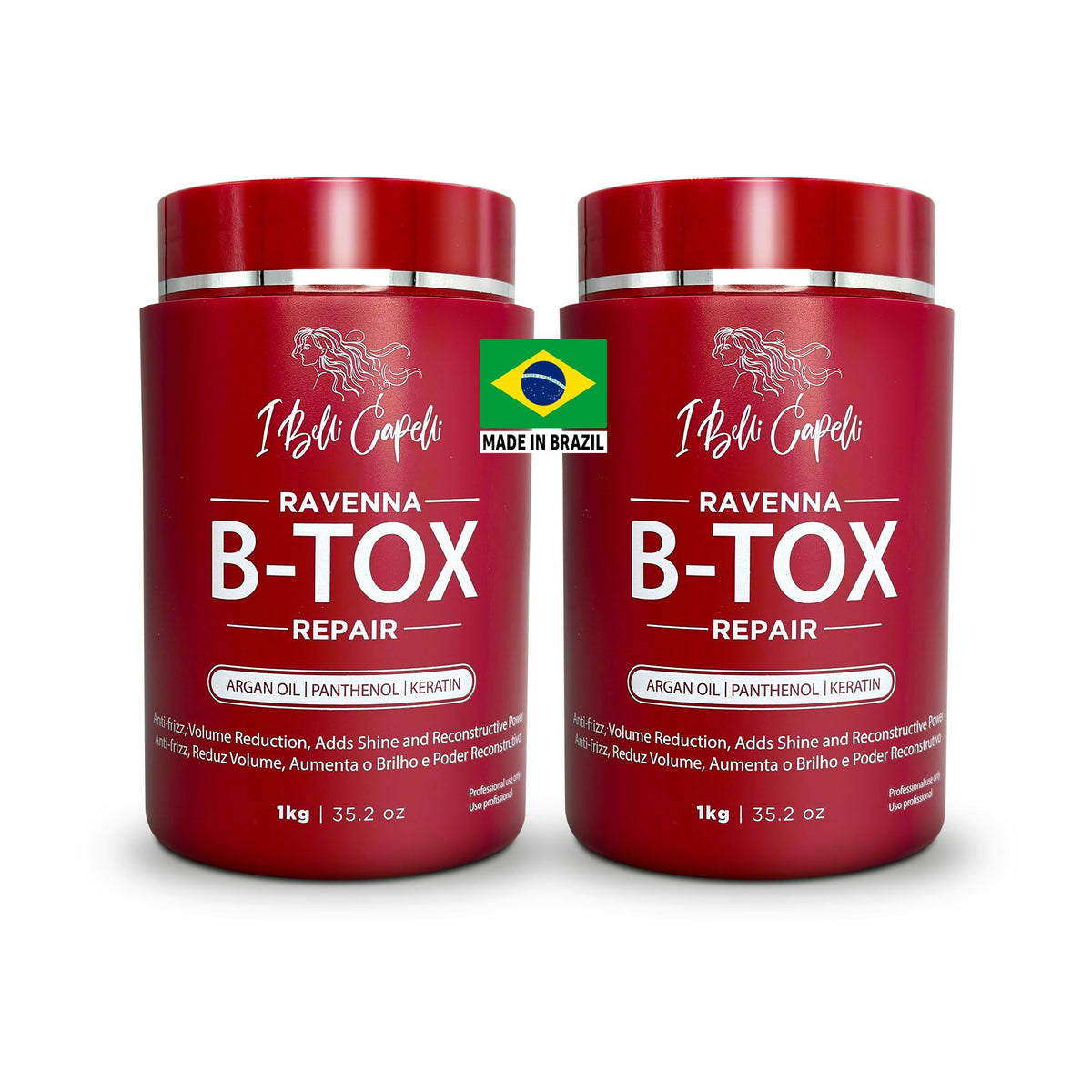 I Belli Capelli Ravenna Repair B-tox bottle delivers long-lasting frizz control.