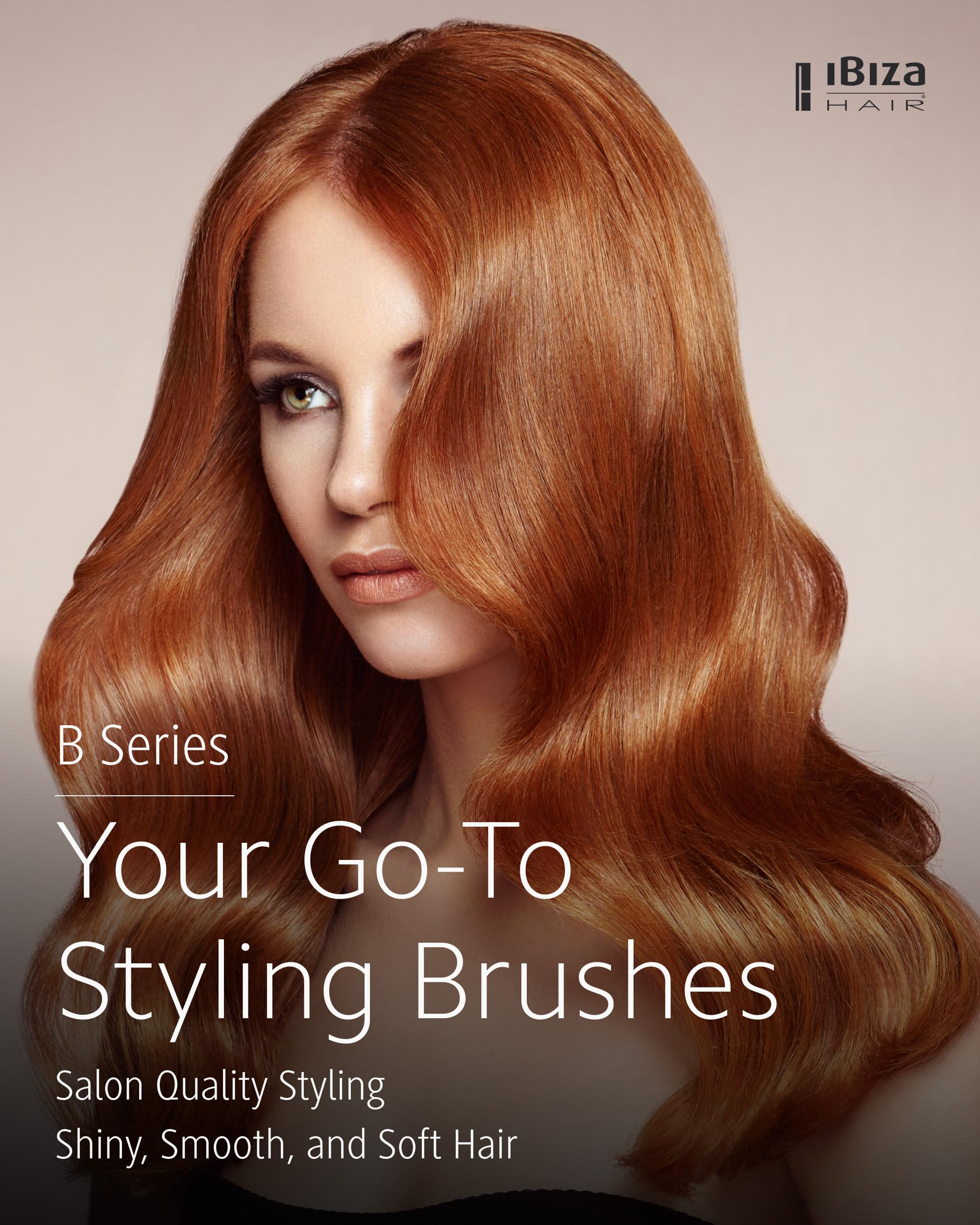 Ibiza Hair boar bristle round brush bristles closeup showing blonde bristles