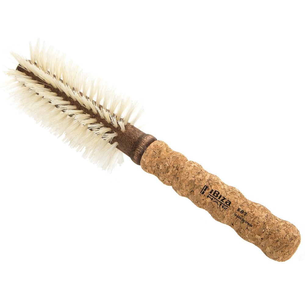 Ibiza Hair boar bristle round brush packaging for premium storage and presentation