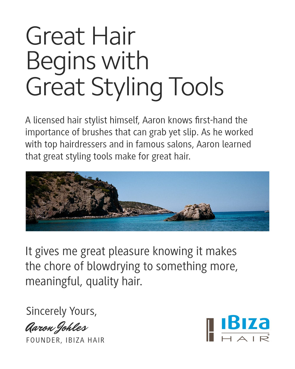 Ibiza Hair Round Boar Bristle Brush EX4-65mm suited for medium to long hair styling.
