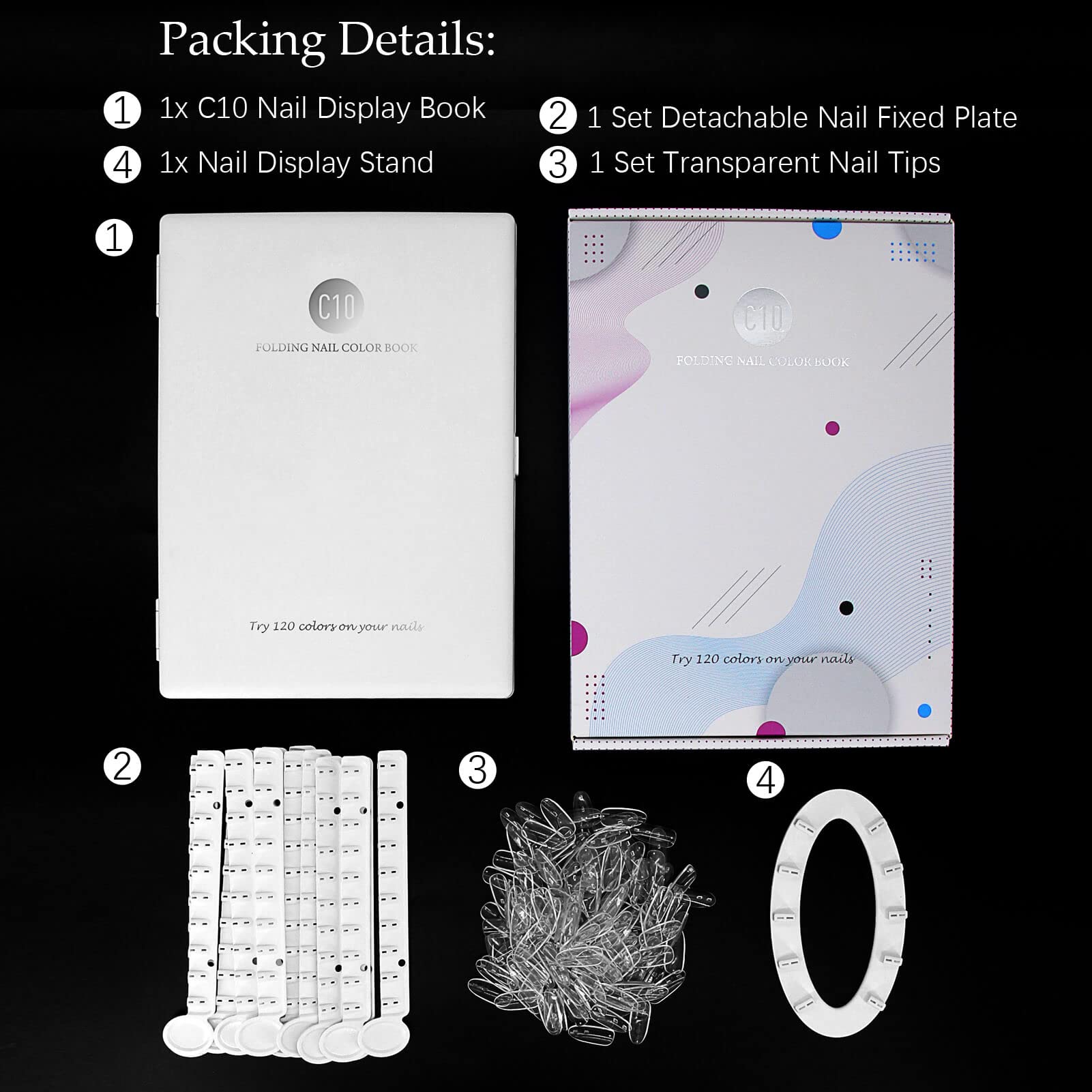 I·B·N G Nail Color Display Book compact portable design fits in a bag for ideas on the go.